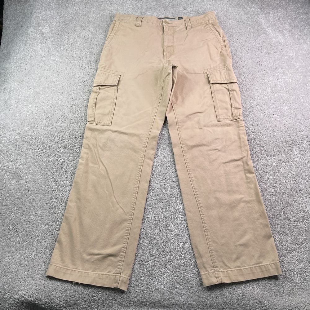 Old Navy Pants Mens‎ 32x32 Tan Cargo Loose Fit Khaki Cotton Utility Skater